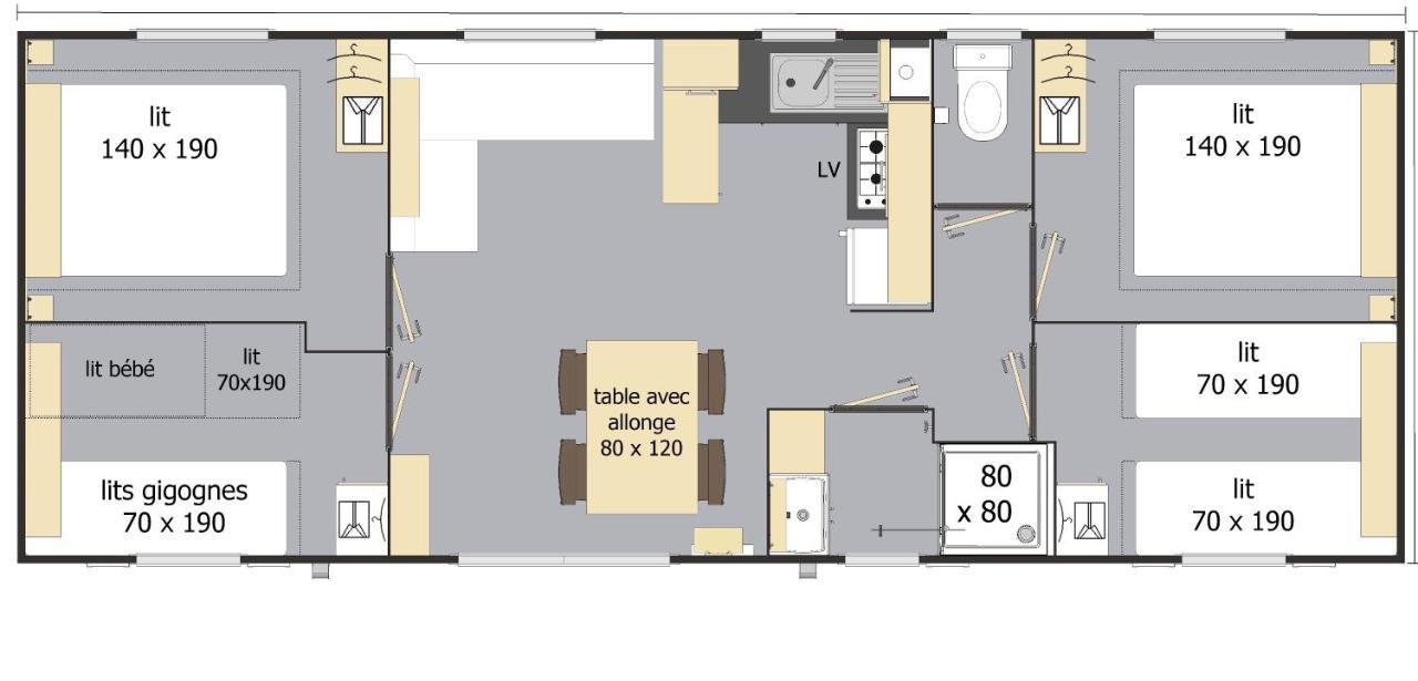 Mobil Home Xxl 4 Chambres - Camping Du Vieux Moulin Vensac Kültér fotó